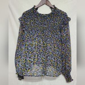 Est 1942 Sheer Floral Top Size L